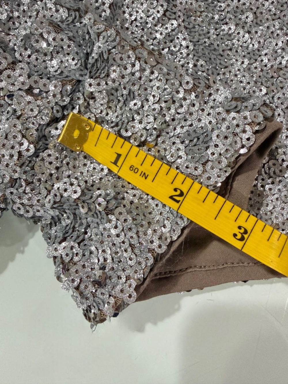 Express Sequin Shorts Silver Sparkle High Rise Party Evening Shorts Size 2 NWT - Picture 7 of 7